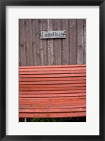 Framed Covehead Bay Liars' Bench