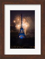 Framed Fireworks at the Eiffel Tower