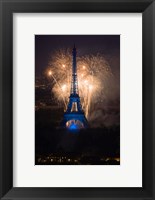 Framed Fireworks at the Eiffel Tower