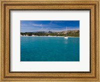 Framed Corsica Sailboat at Saleccio Beach