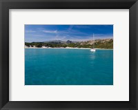Framed Corsica Sailboat at Saleccio Beach