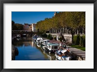 Framed Canal de la Robine by the Cours Mirabeau