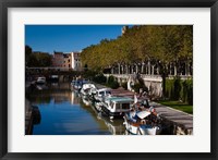 Framed Canal de la Robine by the Cours Mirabeau
