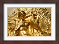 Framed Golden Statuary, Commerz Bank in Leipzig