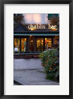 Framed Chablis Bar Cafe, Chablis, Bourgogne, France
