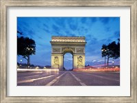 Framed Arc de Triomphe From Champs Elysees, Paris, France