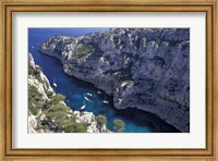 Framed Limestone Cliffs,Provence, France