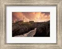 Framed Pointe De St Mathieu Lighthouse at Dawn, Brittany, France