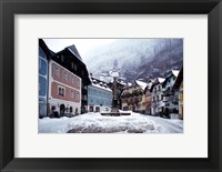 Framed Austria Town Center in Winter