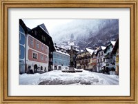 Framed Austria Town Center in Winter