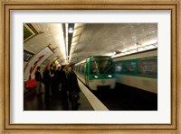 Framed Commuters Inside Metro Station, Paris, France