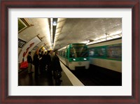 Framed Commuters Inside Metro Station, Paris, France