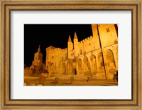 Framed Papal Palace at Night, Avignon