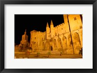Framed Papal Palace at Night, Avignon