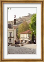 Framed Main Square with Statue, Tokaj, Hungary