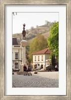 Framed Main Square with Statue, Tokaj, Hungary