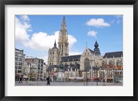 Framed Statue of Rubens and Our Lady's Cathedral