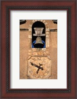 Framed Church Bell and Clock
