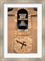 Framed Church Bell and Clock