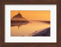 Framed Mont St Michel, Normandy, France