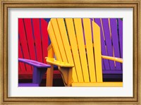 Framed Colorful Adirondack Chairs