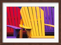 Framed Colorful Adirondack Chairs