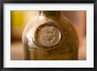 Framed Antique Wine Bottle with Molded Seal