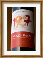 Framed Bottle of 1907 Madiran, France