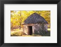 Framed Country Hut of Stone (Borie),  France