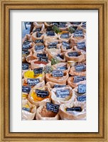 Framed Merchant's Stall of Spices at Street Market