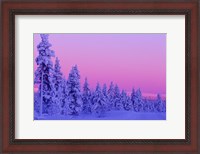 Framed Winter Sunset in Finland