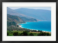 Framed Ionian Sea and Borsh Beach