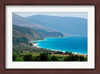 Framed Ionian Sea and Borsh Beach