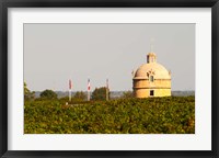 Framed Tower and Flags of Chateau Latour Vineyard