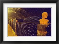 Framed Sculptured Heads in Cellar, Thummerer Winery
