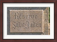 Framed Reserve Saint Julien Vineyard