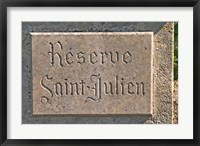 Framed Reserve Saint Julien Vineyard