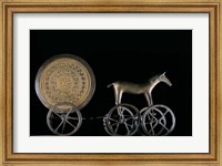 Framed Solar Disk with Chariot and Horse Replica
