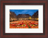 Framed Night View of the Grand Place, Belgium