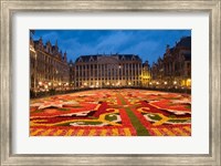 Framed Night View of the Grand Place, Belgium