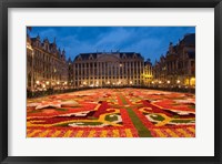 Framed Night View of the Grand Place, Belgium