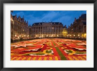 Framed Night View of the Grand Place, Belgium