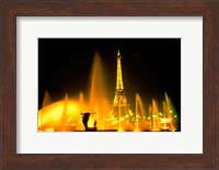 Framed Fountain at the Eiffel Tower, Paris, France