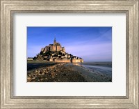 Framed Mont St Michel Island Fortress, Normandy