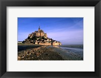 Framed Mont St Michel Island Fortress, Normandy