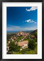 Framed La Balagne, Speloncato Town View