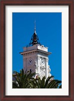 Framed Ajaccio Town Hall Clock Tower