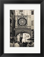 Framed Gros Horloge Clock Tower