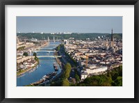 Framed City Above Seine River, Rouen