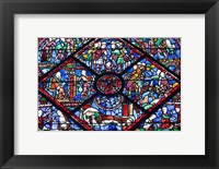 Framed Chartres Cathedral Stained Glass